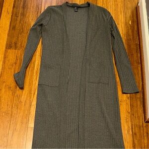 Forever 21 Gray Long Cardigan